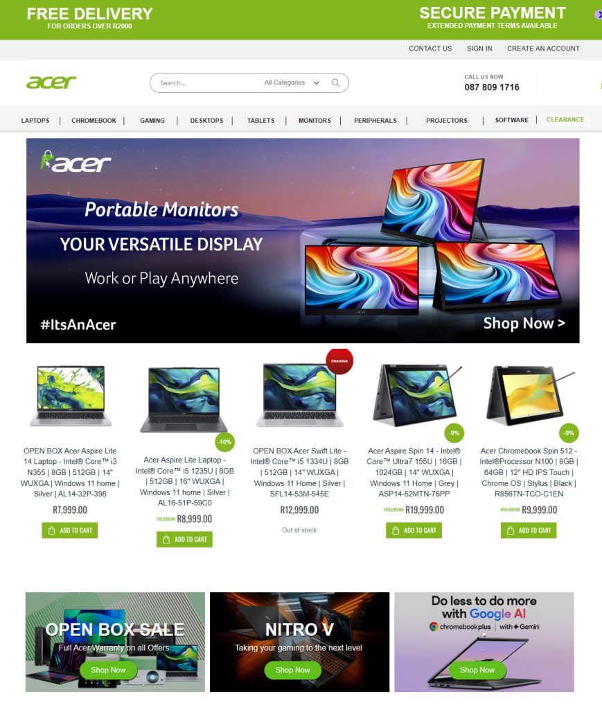shopacer storefront